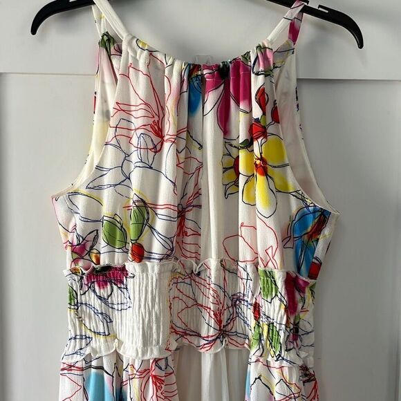 Bleeker 126 Floral Spring Summer Ruffled Dress Womens 10 - Picture 2 of 16